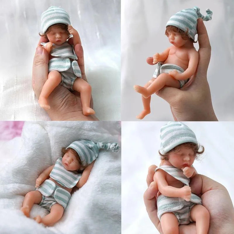 6 Inches 15cm Twin A Sleeping Mini Reborn Doll