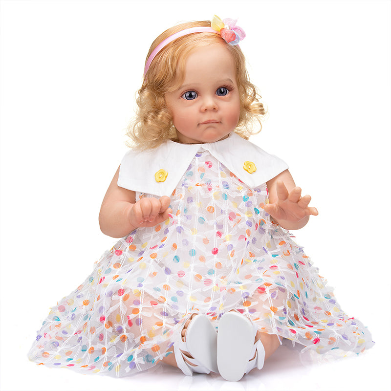 22 Inches Lifelike Laurel Blond Hair Reborn Doll Girl - Maggie Series