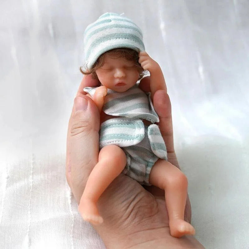 6 Inches 15cm Twin A Sleeping Mini Reborn Doll