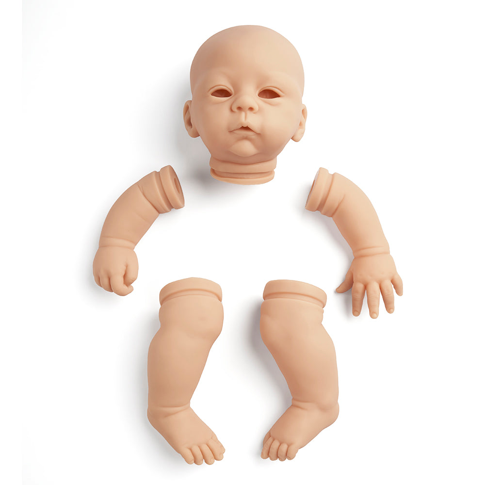 21 inches Harlow Open Eyes DIY Blank Unpainted Unfinished Reborn Doll Kit