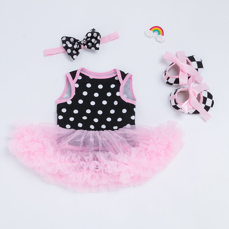 3pcs 50-55cm Reborn Doll Clothes Set Stylish Sleeveless Shoes