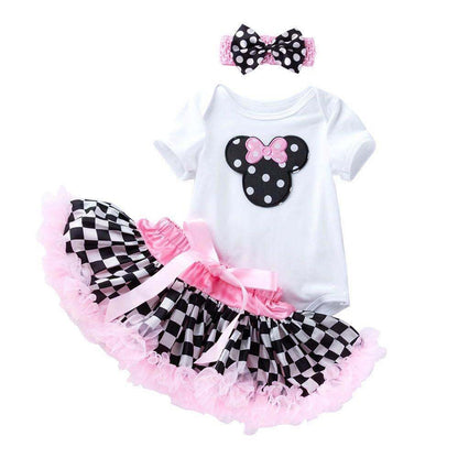 Sweet cute short sleeve soft veil princess dress 3-piece set for 22-23 Inches Dolls