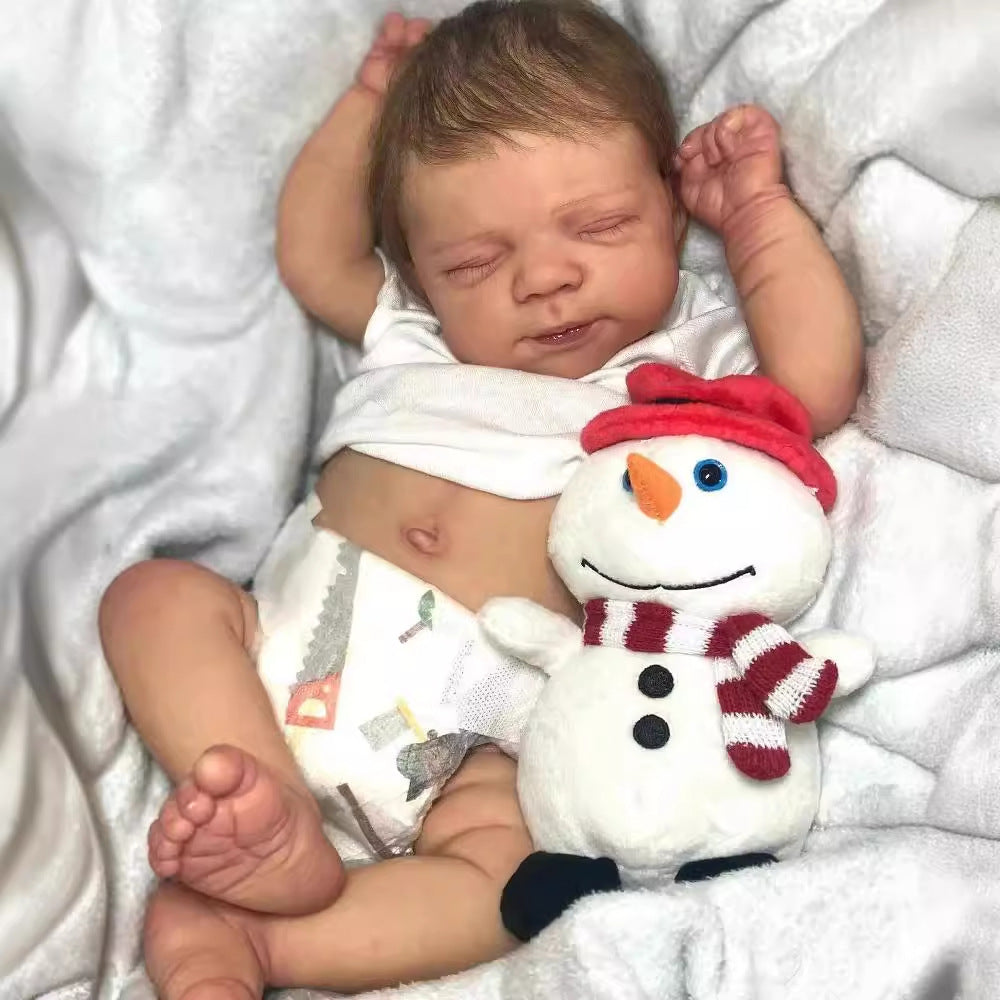 19 Inches Realistic Ian Closed Eyes Reborn Doll-Pascale