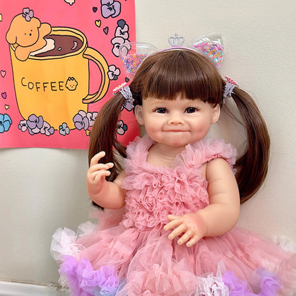 22 Inches Reborn Doll Girl With Long Hair - Raya