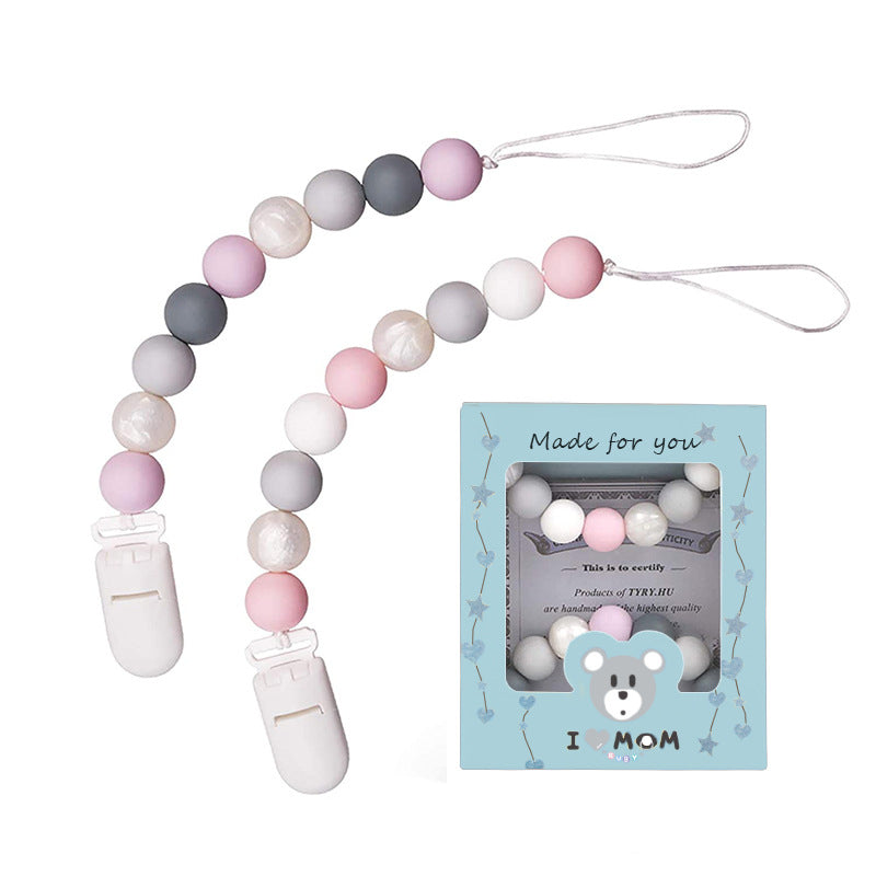 2-Piece Silicone Drop Prevention Pacifier Chain