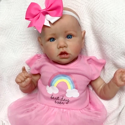 22 Inches Little Bald Holland Lifelike Soft Body Reborn Baby Girl- Saskia