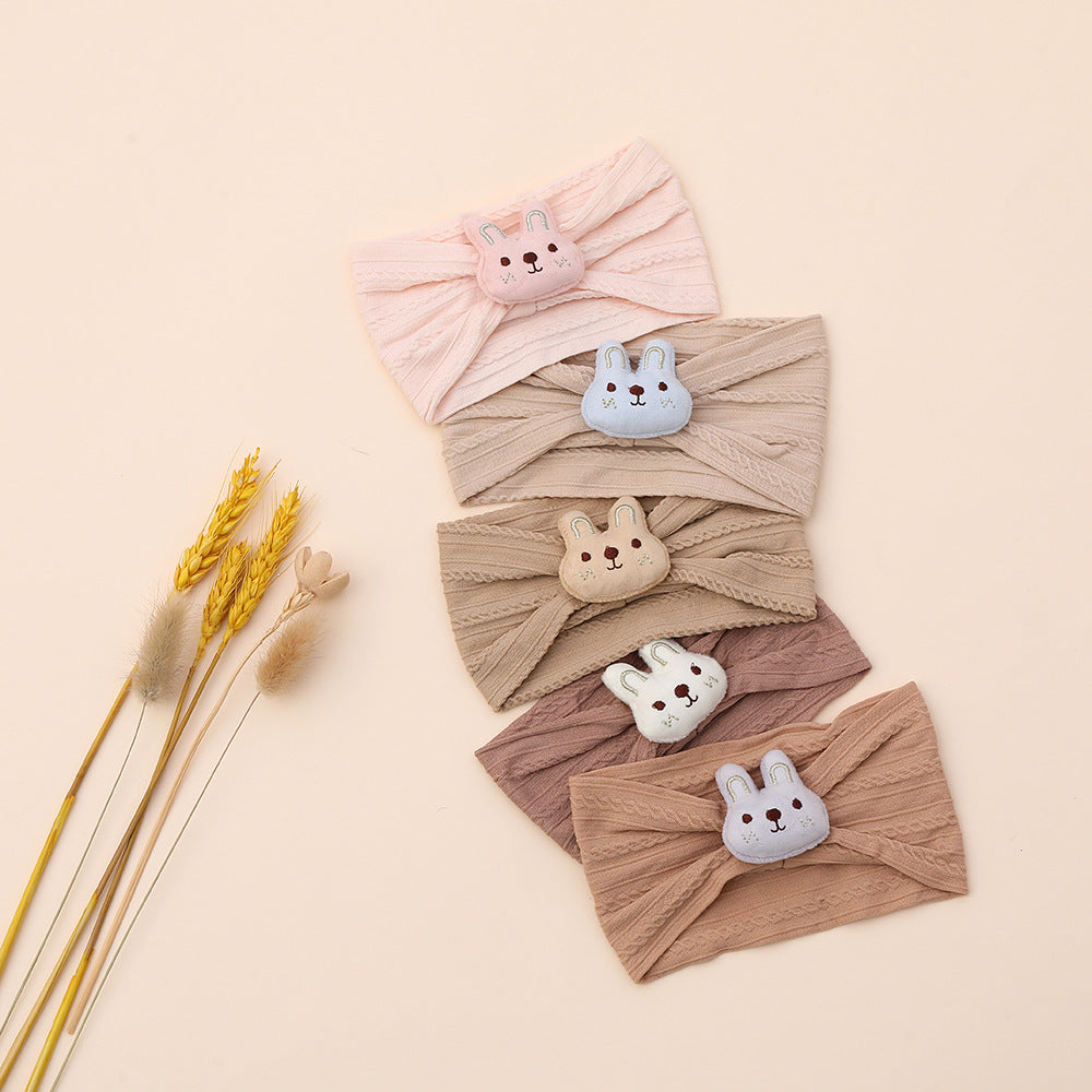 Cute bunny nylon baby headband