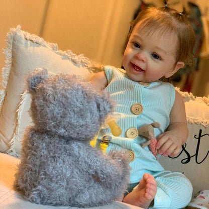 24 Inches Cute Yvonne Open Eyes Brown Hair Reborn Doll Girl-Yannik