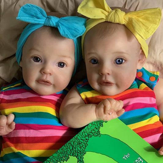 22 inch Ella And Lucien Reborn Dolls Twin Sisters