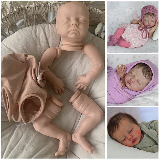 18 inches Delilah Closed Eyes DIY Blank Unpainted Reborn Doll Kit