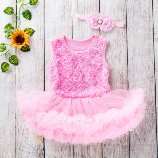 22-23 inch pink oblique reborn doll dress