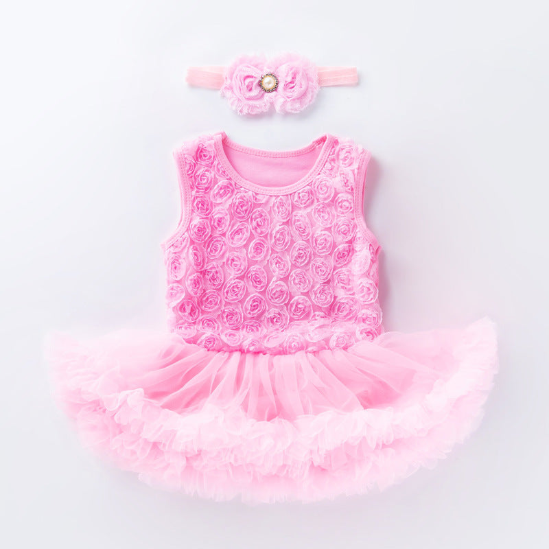 22-23 inch pink oblique reborn doll dress