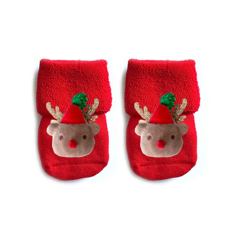 Autumn and Winter cotton fleece-lined loose cute doll Christmas stockings