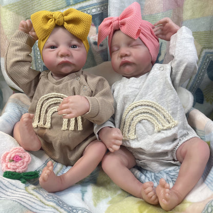 18 Inches Lifelike Reborn Doll Twin Girls-Levi