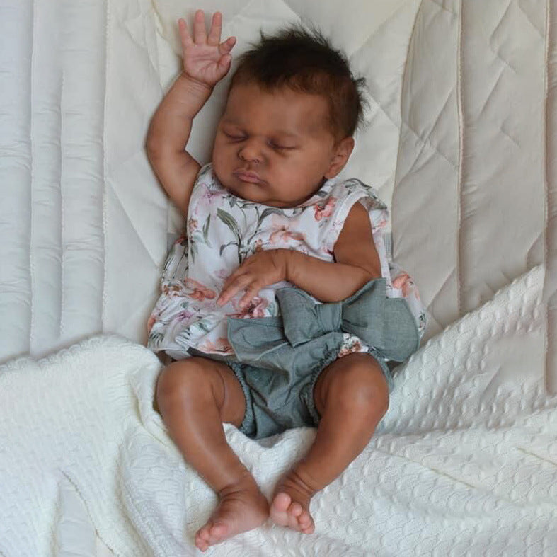 20 inch Eileen Closed Eyes African American Reborn Dolls-Laura