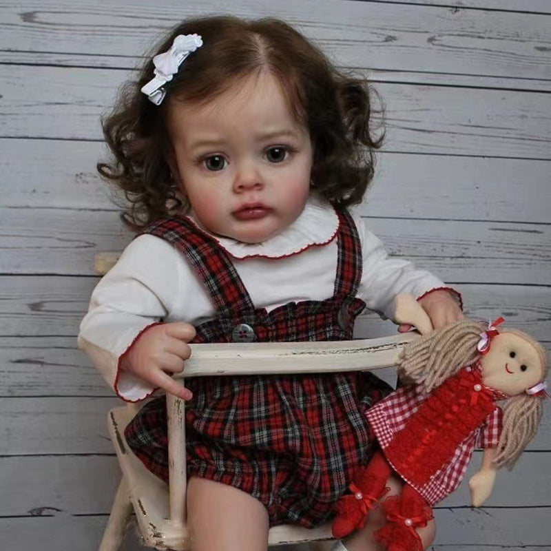 20 Inches/50Cm Reborn Dolls With Open Eyes And Brown Hair-Chloe