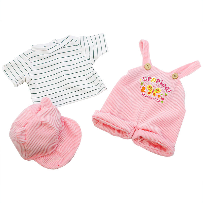 Cute Pink Dress/Panst 3-Piece Clothe Set for 18 Inches Reborn Doll