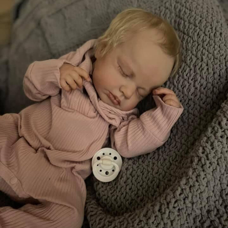 20 Inches Reborn Doll With Closed Eyes And Blonde Hair