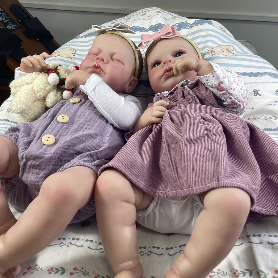 20 Inches Lifelike Reborn Doll Twins Sisters-Loulou