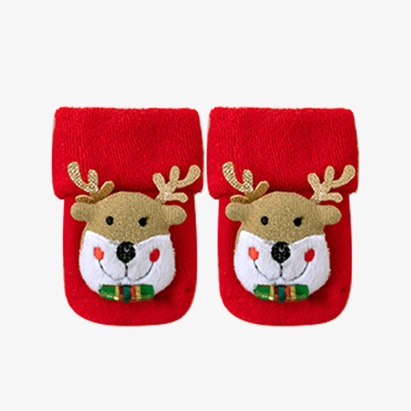 Autumn and Winter cotton fleece-lined loose cute doll Christmas stockings