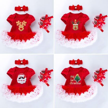 Short Sleeves Christmas Clothes for 22-23 Inches Reborn Dolls