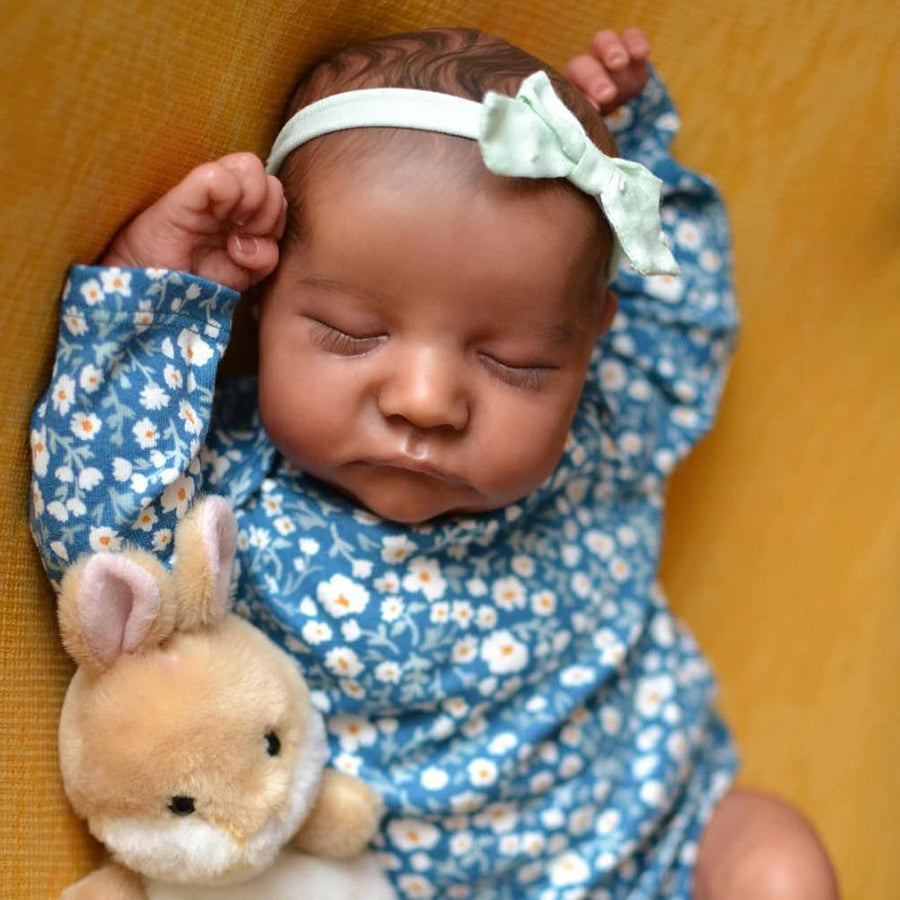 18 Inches Realistic African American Reborn Dolls Elaine-Levi