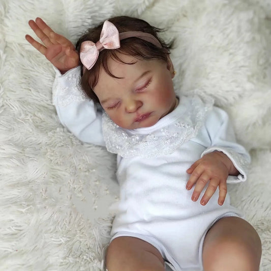 20 Inches Viola Lifelike Closed Eyes Short Hair Reborn Doll-Laura