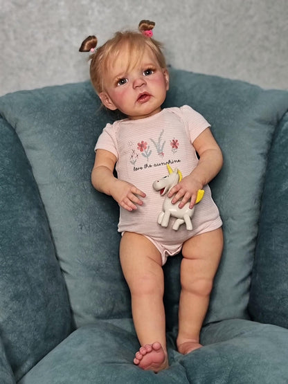 24 Inches Reborn Dolls With Open Eyes And Blonde Hair-Sandie