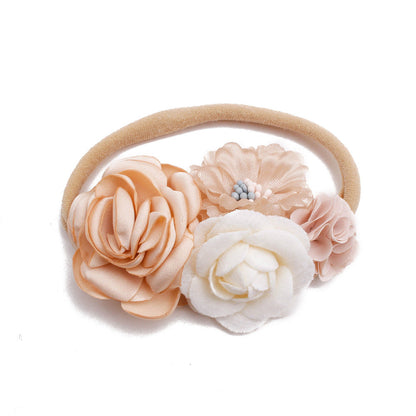 Pastoral Elastic Nylon Flower Baby Headband