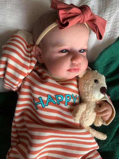 20 Inches Open Eyes Reborn Dolls In Stripe Clothes-Loulou