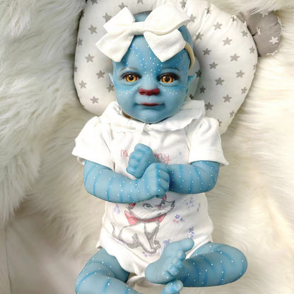 19 inch Open Eyes Avatar Reborn Dolls with Headband - Felicia