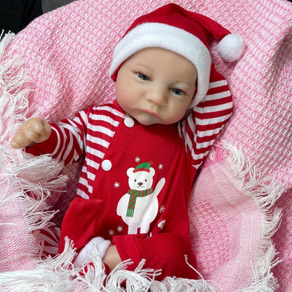 18 inch Lifelike Reborn Dolls with Christmas Clothes - Levi