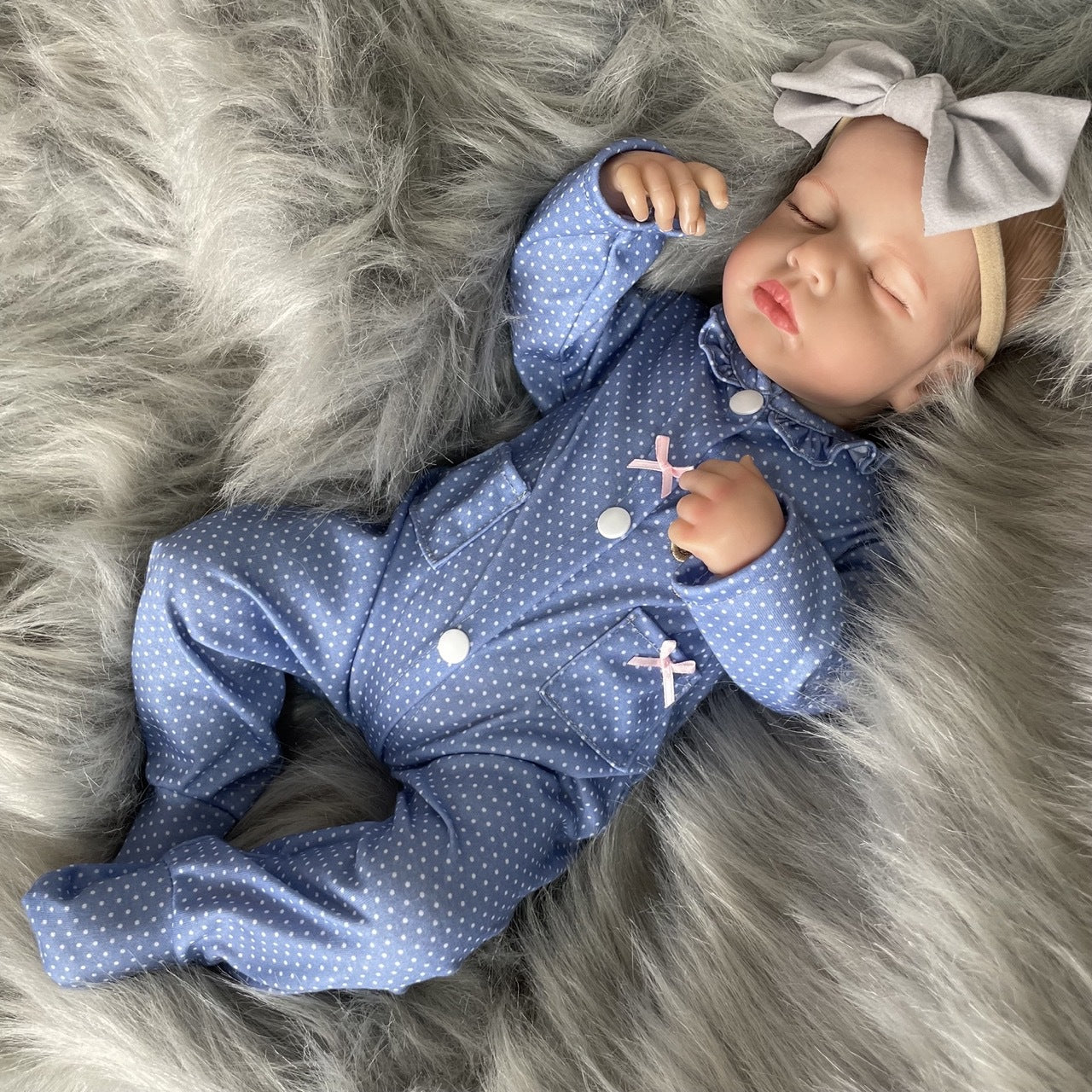 Elvira 20 Inch Sleeping Reborn Dolls With Painted Hair -Loulou