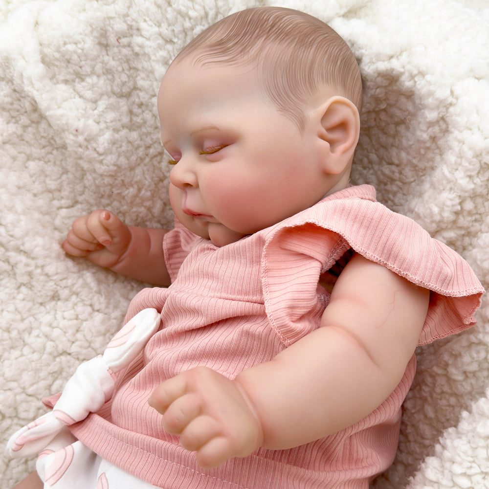 20 Inch Realistic Kitty Sleeping Reborn Dolls - Peaches