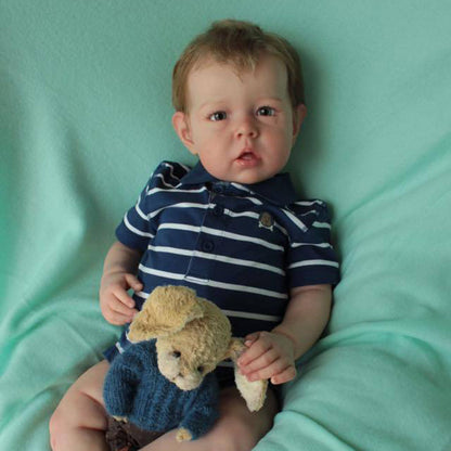 20 Inches Cyril Reborn Doll Boys With Short Hair And Open Eyes