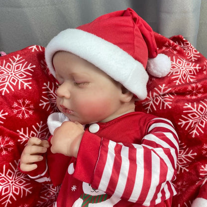 Shirley 20 inch Sleeping Reborn Dolls Girl with Christmas Clothes - Loulou