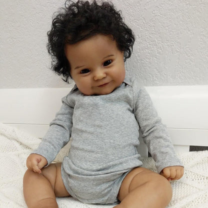 20 Inch Nelson Dark Skinned Reborn Dolls-Maddie