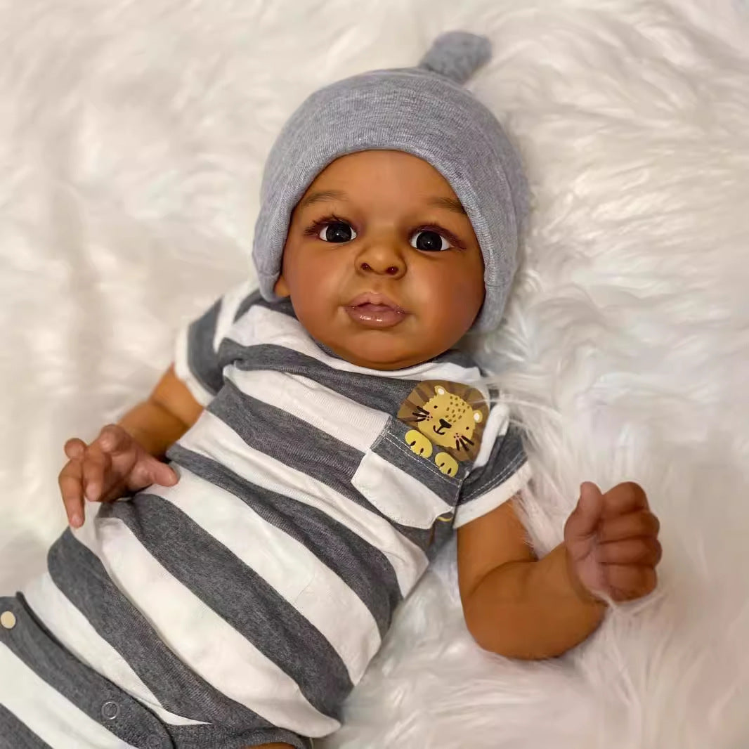 Clara 23 inch Realistic Open Eyes African American Reborn Dolls - Jaylan