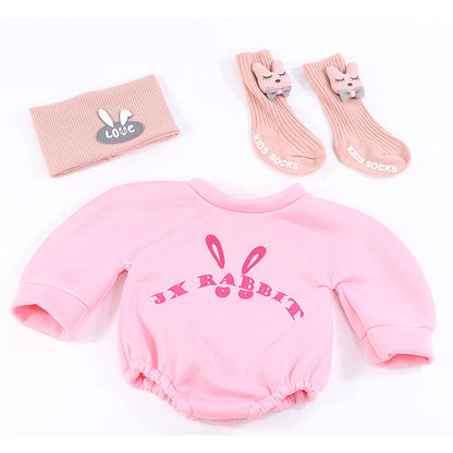 3-piece Cartoon Reborn Doll Clothes for 22-24 Inches Reborn Dolls