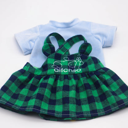 Cute Plaid Dress for 19 Inches Reborn Doll