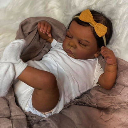 19 Inches Isaac Closed Eyes African American Reborn Dolls-Romy