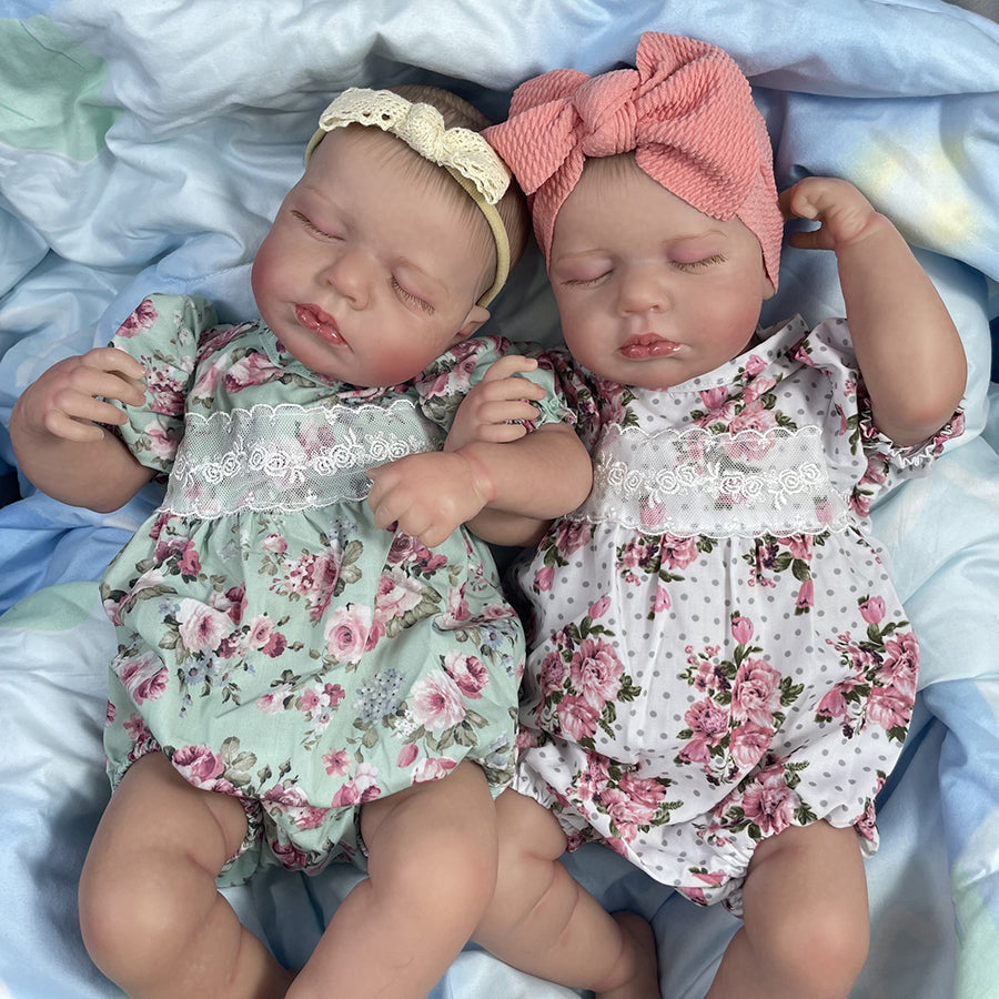 20'' Lifelike Lynn And Alan Reborn Dolls Twin Girls-Loulou