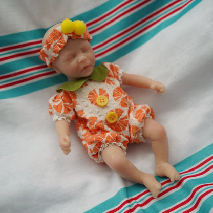 6 Inch Closed Eyes Mini Reborn Doll Boy/Girl-Darren