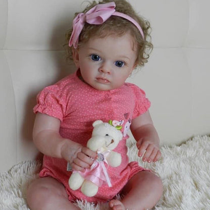 24 Inches Renee Blonde Hair Reborn Dolls with Open Eyes