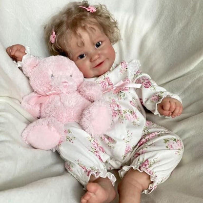 20 Inches Lifelike Lucy Open Eyes Reborn Baby Dolls With Blonde Hair