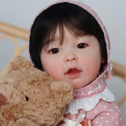 23 Inches Reborn Dolls With Open Eyes And Short Hair-Meilian