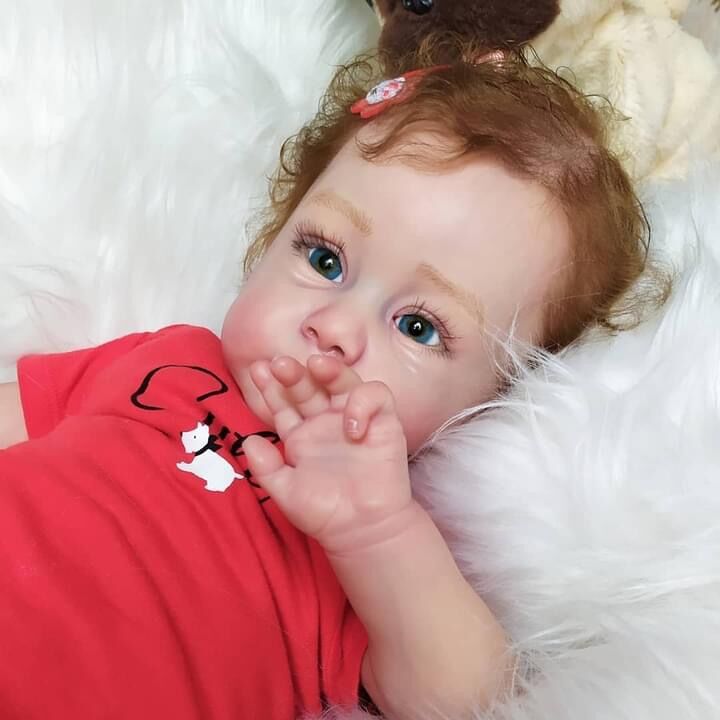 60Cm Cute Alger Open Eyes Reborn Doll