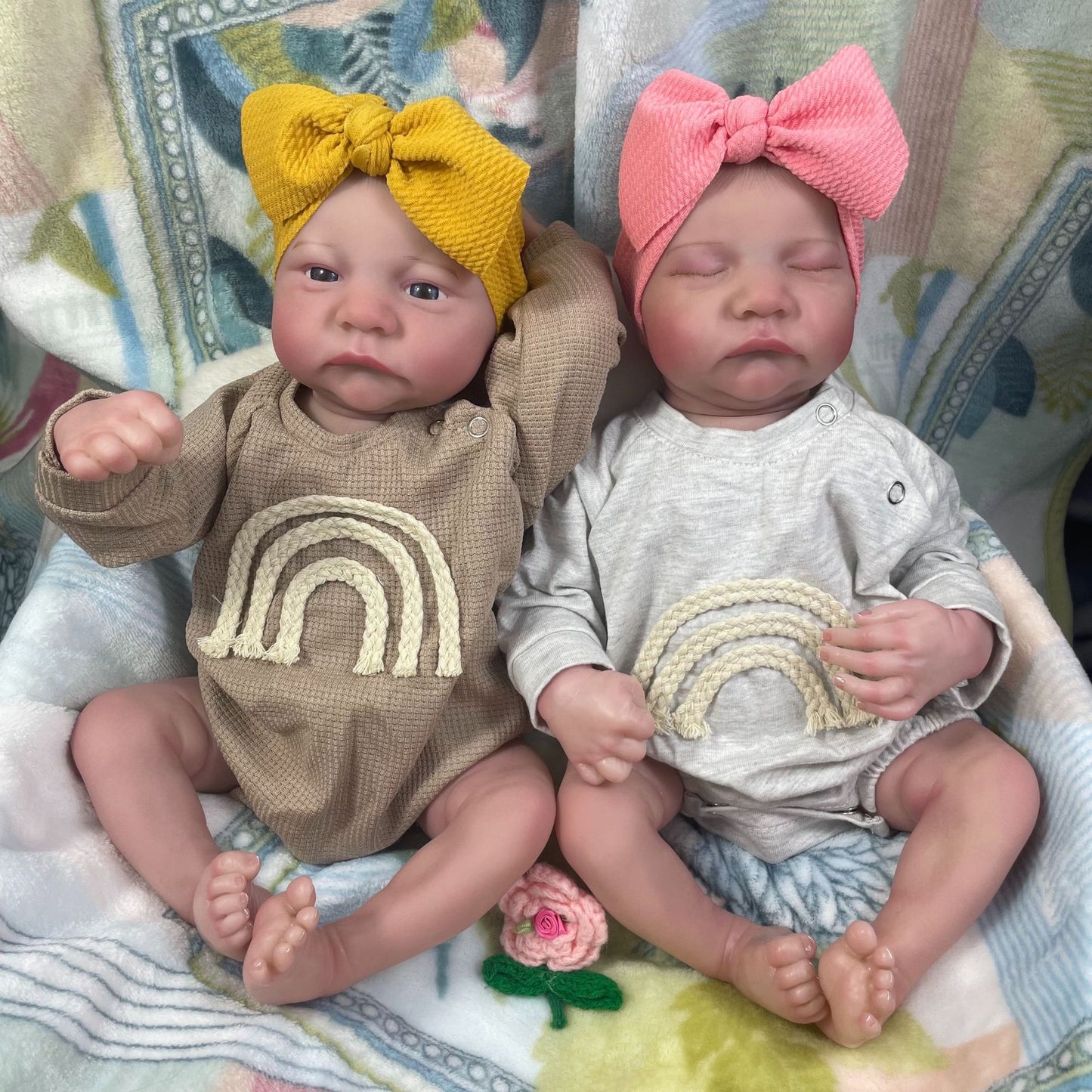 18 Inches Lifelike Reborn Doll Twin Girls-Levi