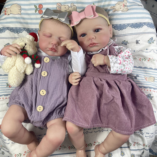 20 Inches Lifelike Reborn Doll Twins Sisters-Loulou