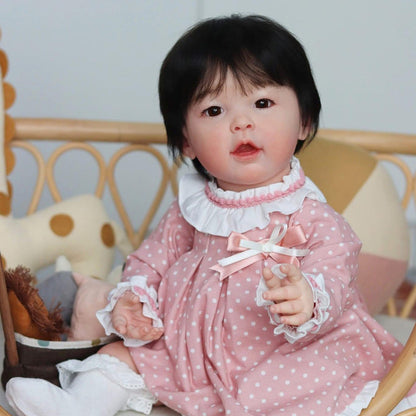 23 Inches Reborn Dolls With Open Eyes And Short Hair-Meilian